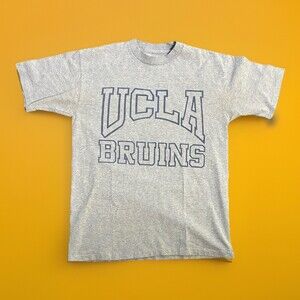 Vintage UCLA T Shirt Men's Size Large Football Gray Single Stitch